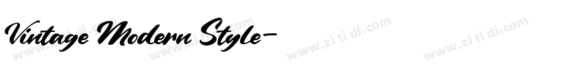 Vintage Modern Style字体转换